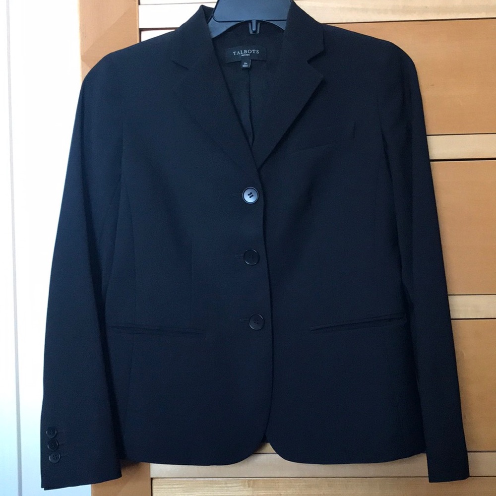 2P Talbots three button, single-breasted blazer